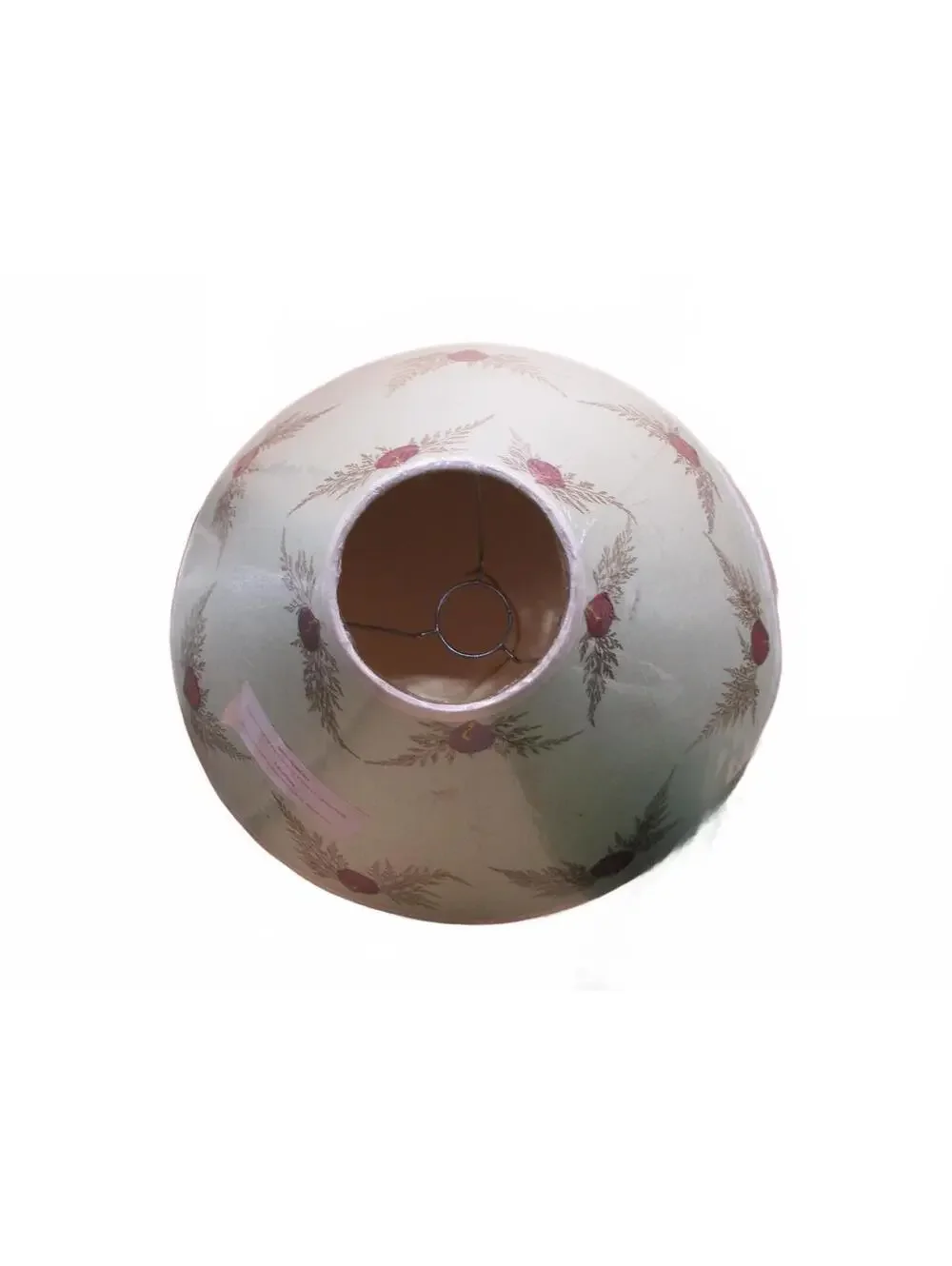 New 2pc Handmade Paper Lampshades Floral Pinecone Vintage Parchment Lamp Shades